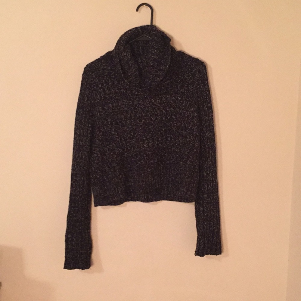Free people black marled sweater